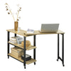SoBuy | L-förmiger Beistelltisch | Couchtisch | Eckschreibtisch Industrie-Design | FWT83-N