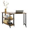 Vorverkauf | SoBuy | L-förmiger Beistelltisch | Couchtisch | Eckschreibtisch Industrie-Design | FWT83-PF