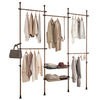 SoBuy | Teleskop Kleiderstange | Kleiderstangen System | Regalsystem | KLS04-BR