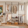 SoBuy | Teleskop Kleiderstange | Kleiderstangen System | Regalsystem | KLS04-BR