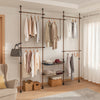 SoBuy | Teleskop Kleiderstange | Kleiderstangen System | Regalsystem | KLS04-BR