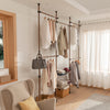 SoBuy | Teleskop Kleiderstange | Kleiderstangen System | Regalsystem | KLS04-BR