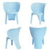 SoBuy | Kinderstuhl mit Lehne | Stühlchen | Sitzhöhe 32cm | Elefant Blau | KMB12-Bx2