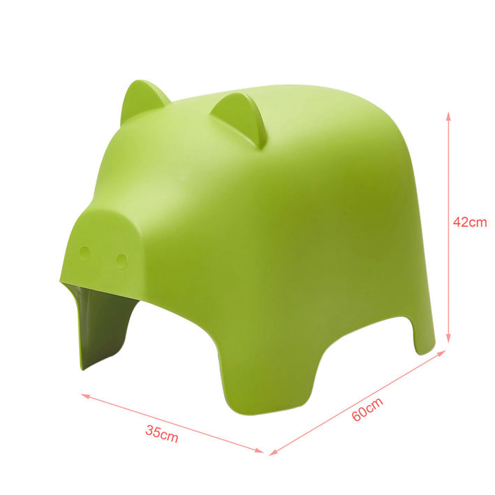SoBuy | Kindehocker | Tierhocker | Schweindesign | Grün | KMB14-GR