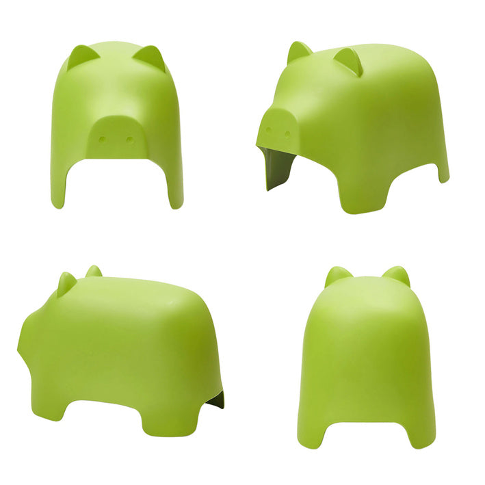 SoBuy | Kindehocker | Tierhocker | Schweindesign | Grün | KMB14-GR