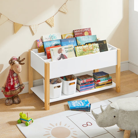 SoBuy | Kinderbücherregal | Spielzeugregal | Aufbewahrungsregal für Kinder | KMB35-W