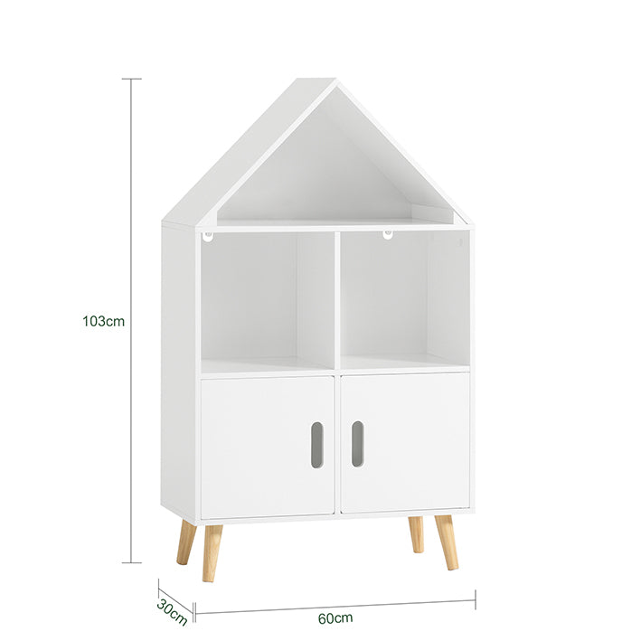 SoBuy | Kinderbücherregal | Spielzeugregal | Hausregal Aufbewahrungsregal für Kinder | KMB58-W