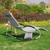 Sobuy | 2-set Garden Lounger | Sun Lounger s taškou | Palubní židle Beige | OGS28-mix2