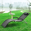 Sobuy | Zahrada Lounger | Sluneční Lounger | Zámek židle černá | OGS38-SCH