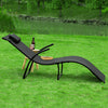 Sobuy | Zahrada Lounger | Sun Lounger skládací | Zámek židle černá | OGS45-SCH