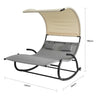 Sobuy | Showkelle pro 2 osoby | Sun Lounger s rolemi Zahradní postel se střešním oknem OGS50 Hg