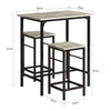 SoBuy | Bartisch mit 2 Hockern | Bartisch set | 3-teilig | OGT10-HG