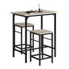 SoBuy | Bartisch mit 2 Hockern | Bartisch set | 3-teilig | OGT10-HG