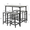 SoBuy | Bartisch mit 4 Hockern | Bartisch set | 5-teilig | OGT11-HG