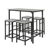 SoBuy | Bartisch mit 4 Hockern | Bartisch set | 5-teilig | OGT11-HG
