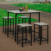 SoBuy | Bartisch mit 4 Hockern | Bartisch set | 5-teilig | OGT11-HG