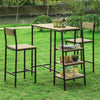 SoBuy | Bartisch mit 2 Stühlen | Bartisch set | 3-teilig | OGT16-N