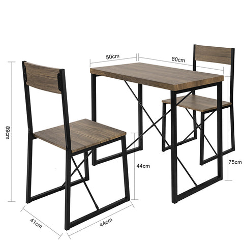 SoBuy | Esstisch mit 2 Stühlen | Essgruppe | Küchentisch | OGT19-N