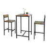 SoBuy | Bartisch mit 2 Barhocker | Bartisch set | 3-teilig | OGT27-N
