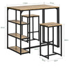 SoBuy | Bartisch mit 2 Stühlen | Bartisch set | 3-teilig | OGT43-F