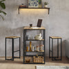 SoBuy | Bartisch mit 2 Stühlen | Bartisch set | 3-teilig | OGT43-F