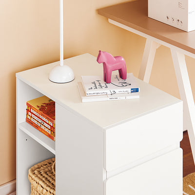 SoBuy | Aktenschrank | Aktenschrankwagen | Druckertisch | Rollcontainer | Weiß | ASK05-W