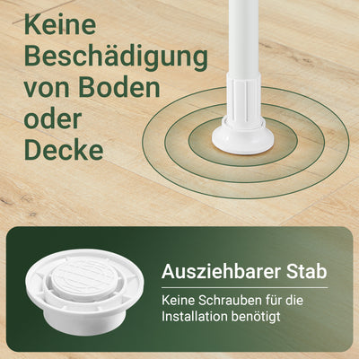 SoBuy | Teleskop Kleiderstange | Kleiderstangen System | Weiß | KLS04-II-W