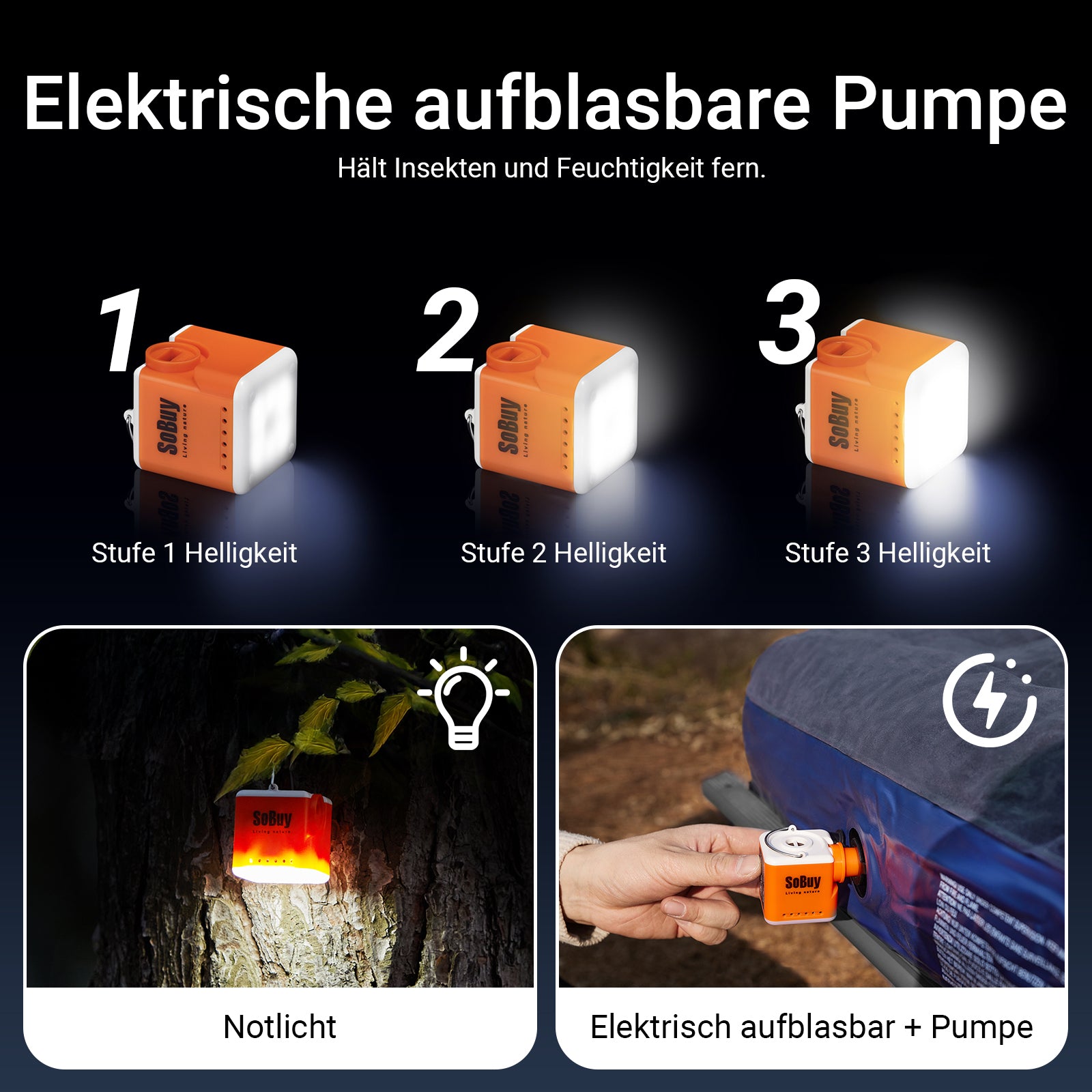 SoBuy | 7in1-Zelt Campingzelt | 2 Personen | Outdoor | Feldbett Hellgrau | 193x188x145cm | OGS32-L-HG