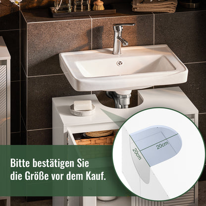 SoBuy | Waschbeckenunterschrank | Badezimmerschrank | Badmöbel Weiß | BZR157-W