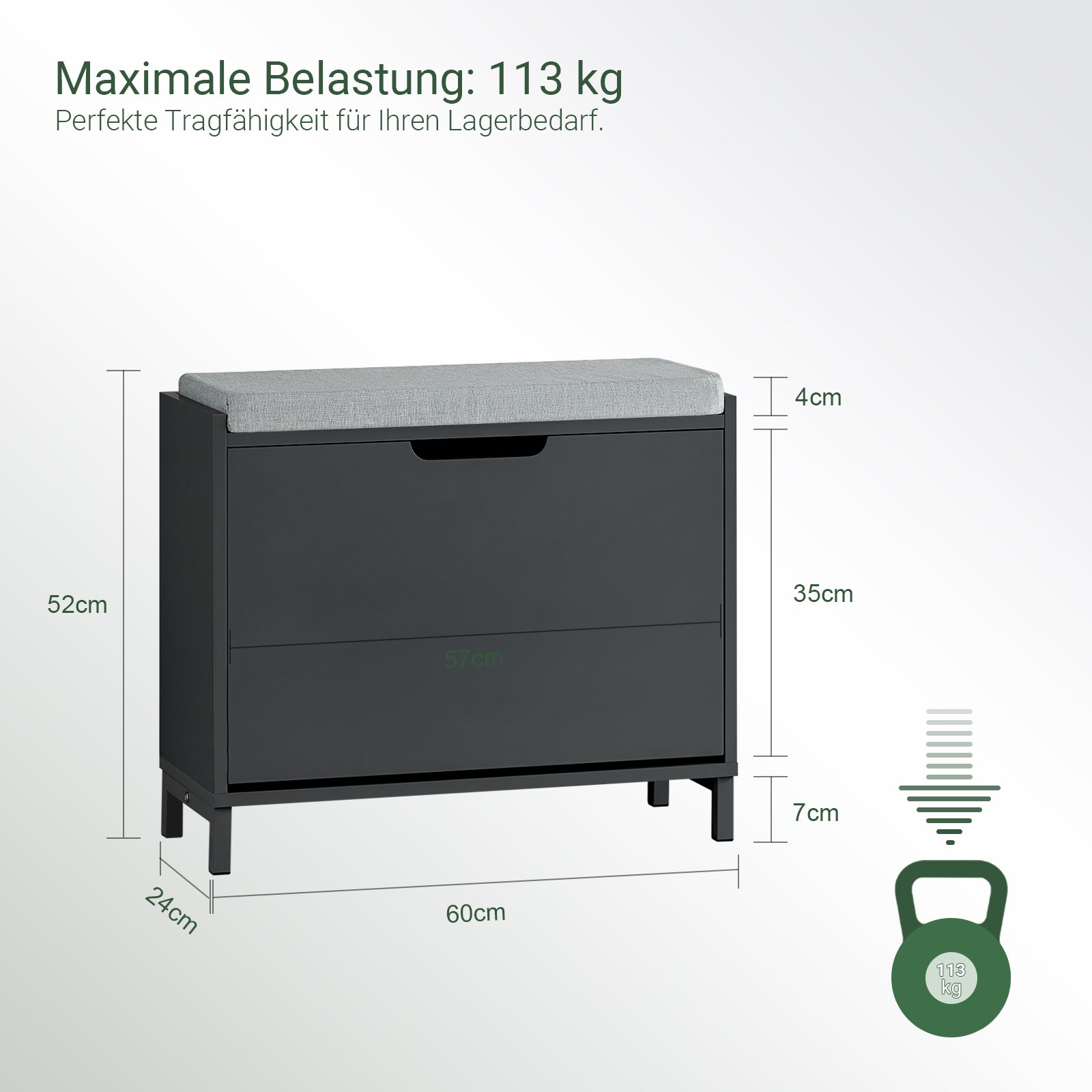 SoBuy | Schuhkipper mit 1 Klappe | Schuhschrank schmal | Schuhkommode | Schwarz | FSR151-K-SCH