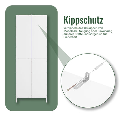 SoBuy | Badschrank mit 2 Wäschesäcken | Hochschrank | Wäscheschrank | Weiß | BZR155-W