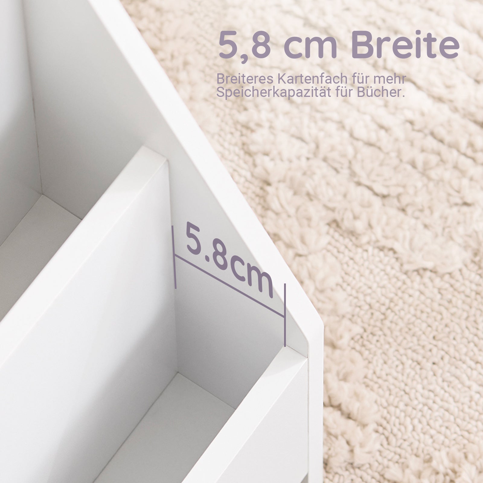 SoBuy | Kinderbücherregal Büchergestell für Kinder | Weiß | 70x60x30cm | KMB32-K-W