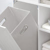SoBuy | Hochschrank mit ausklappbarem Wäschesack | Badschrank | Badregal | Weiß | BZR104-W