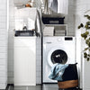 SoBuy | Wäscheschrank mit ausklappbarem Wäschetruhe | Wäschesammler | Wäschekorb | Weiß | BZR110-W