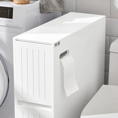 SoBuy | Nischenregal | Küchenregal | Rollwagen | Badmöbel | Weiß | BZR111-W