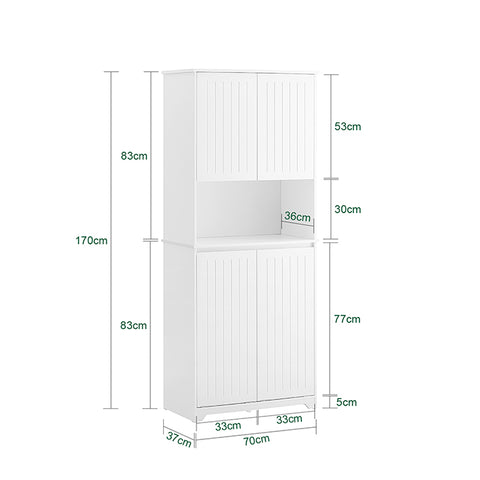 SoBuy | Hochschrank | Badschrank mit Wäschesack | Wäscheschrank | Weiß | BZR150-W