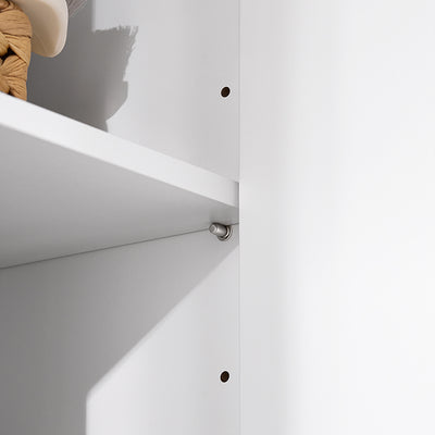 SoBuy | Hochschrank | Badschrank mit Wäschesack | Weiß | BZR150-W