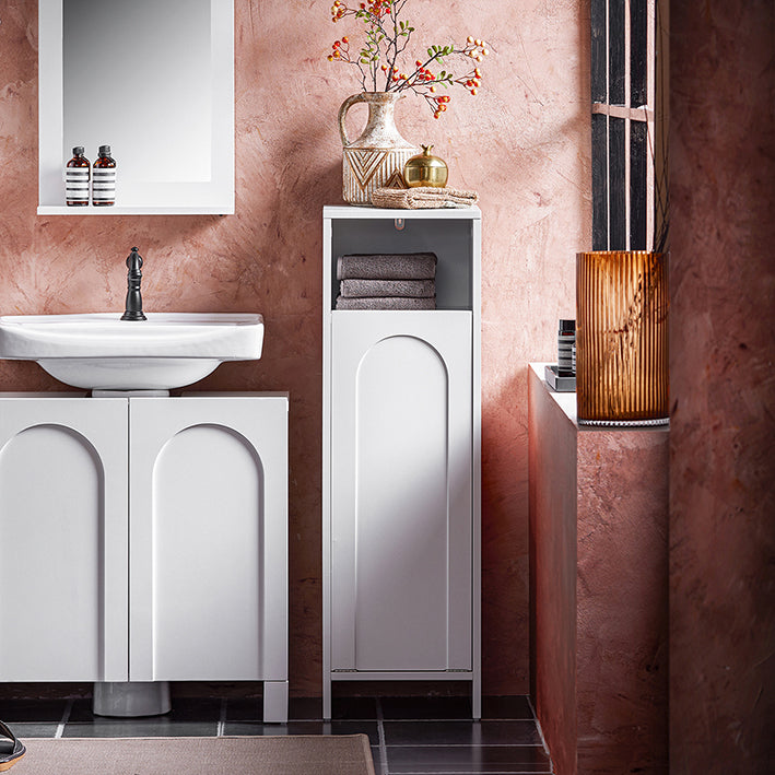 SoBuy | Wäscheschrank mit ausklappbarem Wäschesack | Wäschesammler | BZR161-W