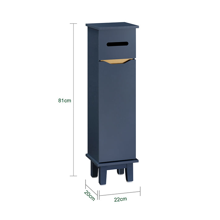SoBuy | Toilettenrollenhalter | Badregal | Badezimmerschrank | Blau | BZR192-B