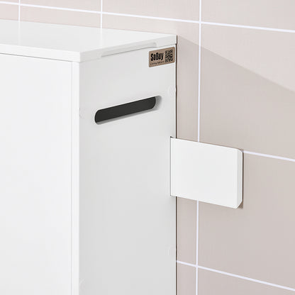 SoBuy | Toilettenpapierhalter | Nischenregal | Badschrank Weiß | BZR199-W