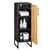 SoBuy | Bad Hochschrank Badezimmerschrank schmal 30cm Bambus | Schwarz | BZR203-SCH