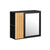 SoBuy | Hängeschrank Badezimmerschrank hängend mit Spiegel und seitlichen Fächern 50x20x45cm Schwarz | BZR204-SCH