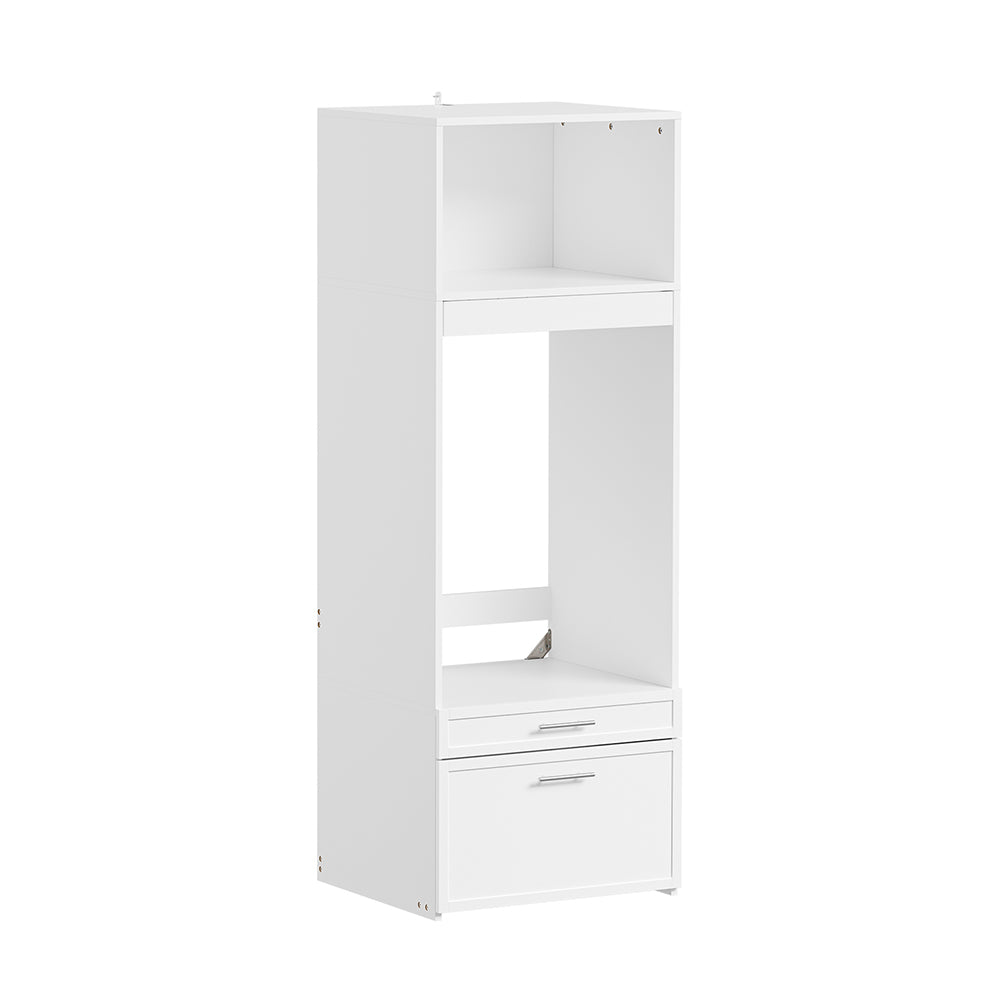 SoBuy | Waschmaschinenregal | Waschmaschinenumbauschrank mit Türen & | White | BZR230-W