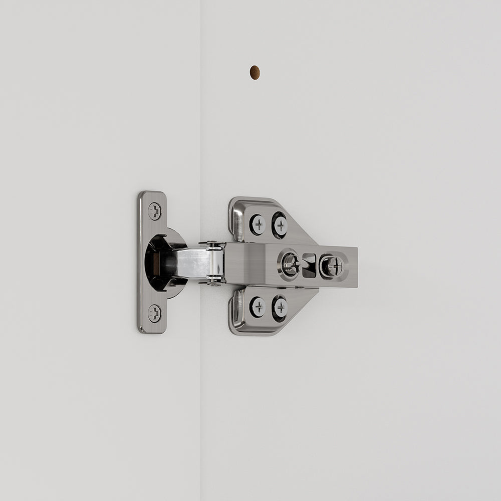 SoBuy | Wäschesammler | Waschmaschinenschrank mit Türen und Schublade | White | BZR231-W