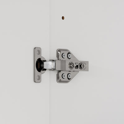 SoBuy | Wäschesammler | Waschmaschinenschrank mit Türen und Schublade | White | BZR231-W