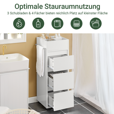 SoBuy Badezimmerschrank Badkommode Badezimmerregal Badezimmer möbel | Midischrank