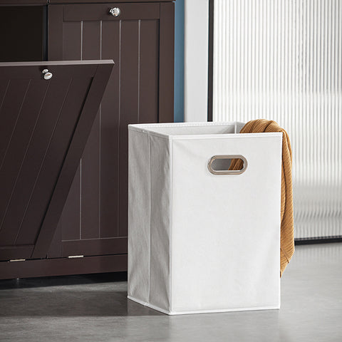 SoBuy | Wäscheschrank mit 2 Wäschesäcke | Wäschesammler | Wäschekorb | Braun | BZR33-BR
