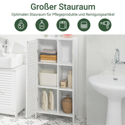 SoBuy | Badkommode | Badzimmerschrank | Flurschrank Weiß | BZR39-W