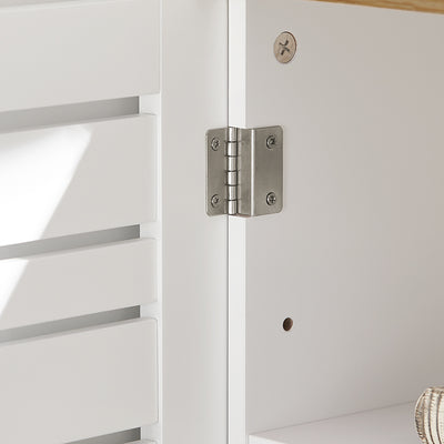 SoBuy | Waschbeckenunterschrank | Badezimmerunterschrank Weiß | BZR40-W