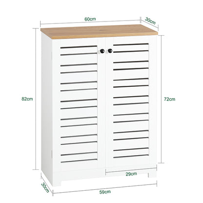 SoBuy | Badkommode | Badzimmerschrank | Sideboard Weiß | BZR41-W